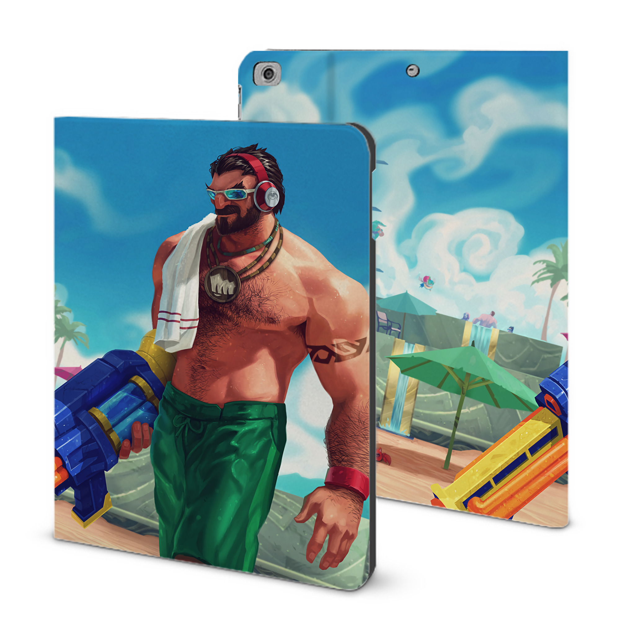 （画像用） リーグ・オブ・レジェンド League of Legends LOL IPad ケース ブック型 PUレザー TPU 耐衝撃 軽量 薄型 ペン収納なし 全面保護 IPad 各モデル対応